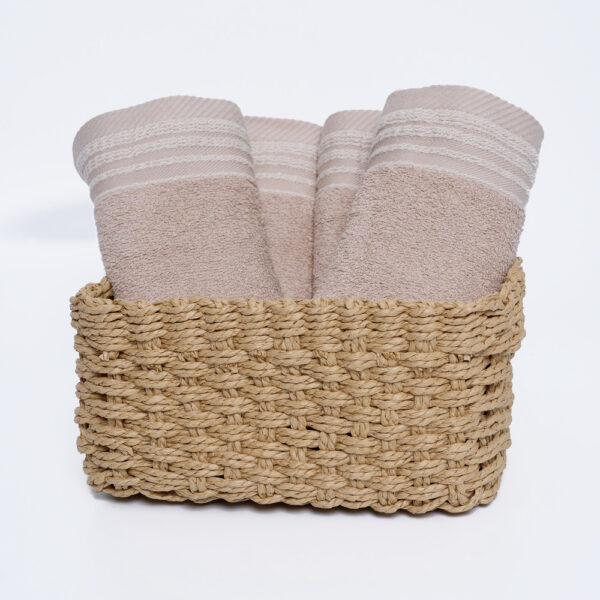 Pack de 4 Toallas de Mano Beige Tulum